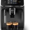 Philips 2200 Series Fully Automatic Espresso Machine, Classic Milk Frother, 2 Coffee Varieties, Intuitive Touch Display, 100% Ceramic Grinder, AquaClean Filter, Aroma Seal, Black