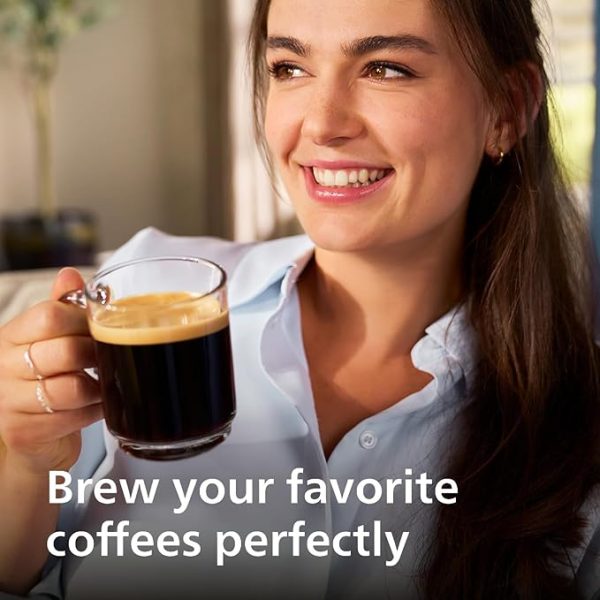 Philips 2200 Series Fully Automatic Espresso Machine, Classic Milk Frother, 2 Coffee Varieties, Intuitive Touch Display, 100% Ceramic Grinder, AquaClean Filter, Aroma Seal, Black