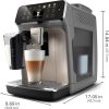 PHILIPS 4400 Series Fully Automatic Espresso Machine – 12 Hot & Iced Coffees, Quick-to-Clean LatteGo Milk System, SilentBrew, QuickStart, Ceramic Grinder, Black Chrome
