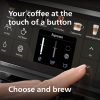 PHILIPS 4400 Series Fully Automatic Espresso Machine – 12 Hot & Iced Coffees, Quick-to-Clean LatteGo Milk System, SilentBrew, QuickStart, Ceramic Grinder, Black Chrome